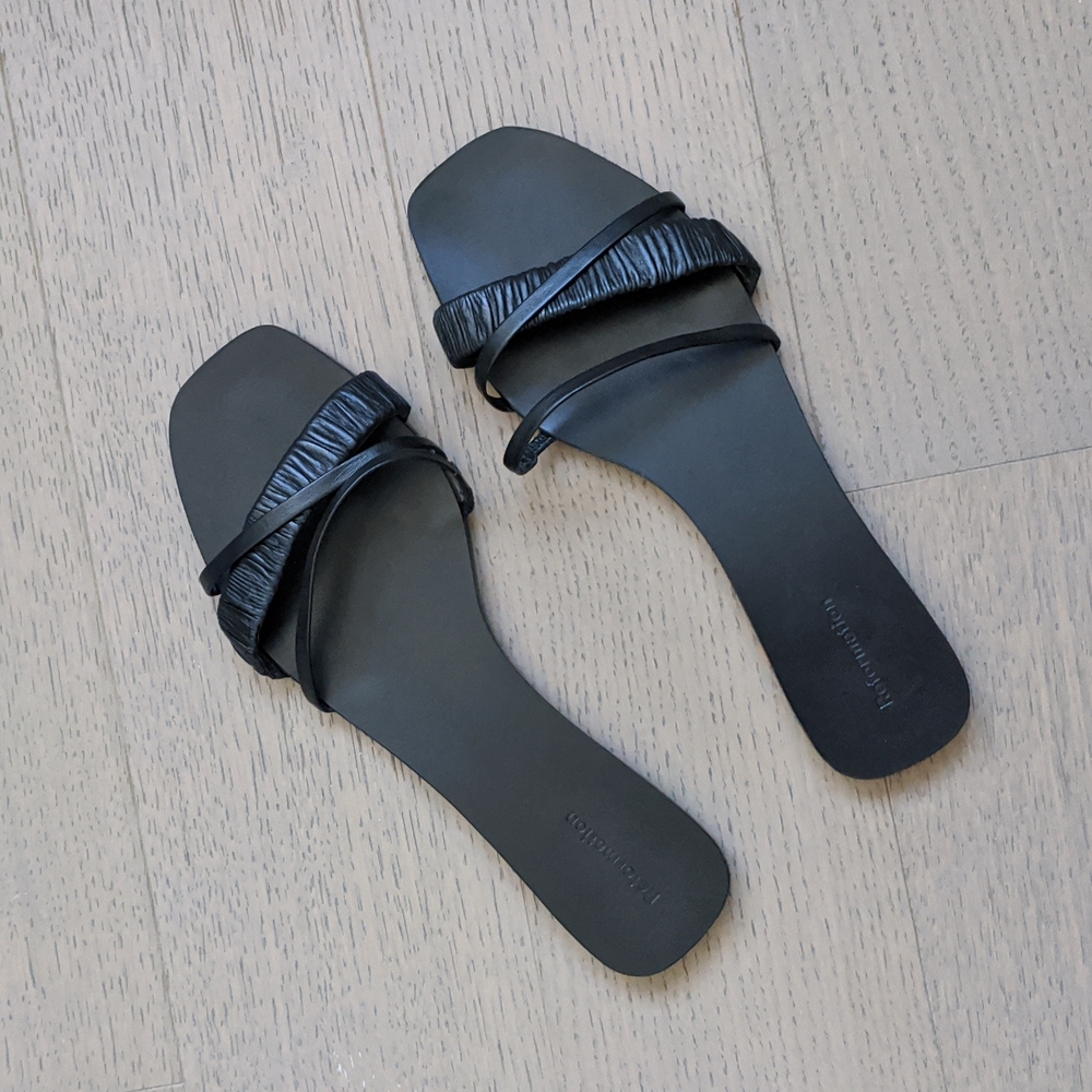 Reformation Black Sandals